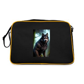 Werewolf | Wolf | Mythical creatures | Monsters | Mystical - Retro Bag - black/gold - Back