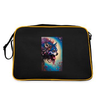 Werewolf | Wolf | Mythical creatures | Monsters | Mystical - Retro Bag - black/gold - Back