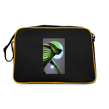 Extraterrestre | OVNI | Vaisseau spatial | PAU | étranger - Sac Retro - noir/or - Dos
