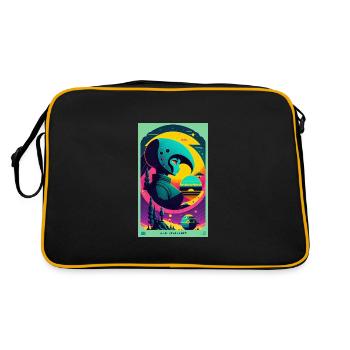 Extraterrestre | OVNI | Vaisseau spatial | PAU | étranger - Sac Retro - noir/or - Dos