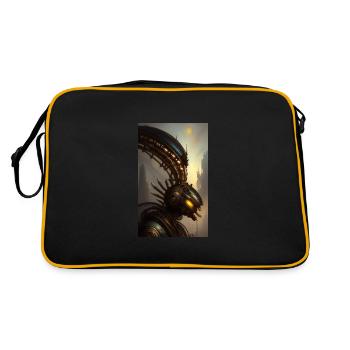 Extraterrestre | OVNI | Vaisseau spatial | PAU | étranger - Sac Retro - noir/or - Dos