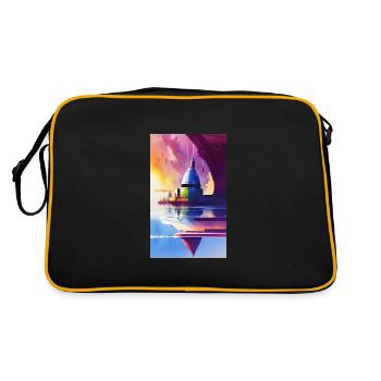 Extraterrestre | OVNI | Vaisseau spatial | PAU | étranger - Sac Retro - noir/or - Dos
