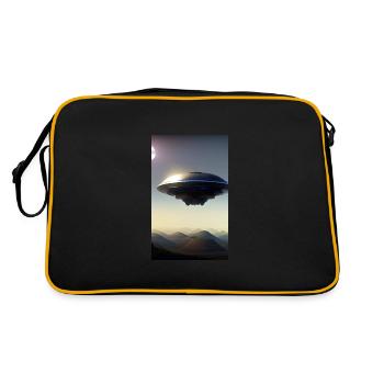 Extraterrestre | OVNI | Vaisseau spatial | PAU | étranger - Sac Retro - noir/or - Dos