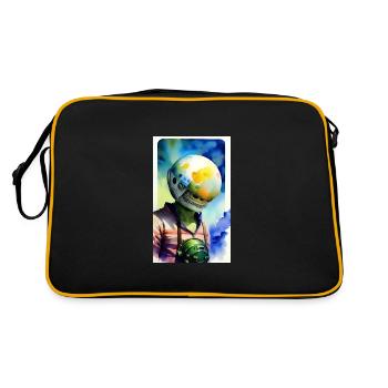 Extraterrestre | OVNI | Vaisseau spatial | PAU | étranger - Sac Retro - noir/or - Dos