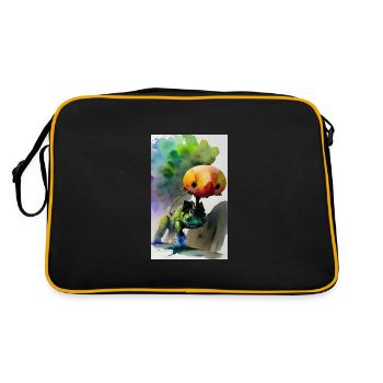 Extraterrestre | OVNI | Vaisseau spatial | PAU | étranger - Sac Retro - noir/or - Dos