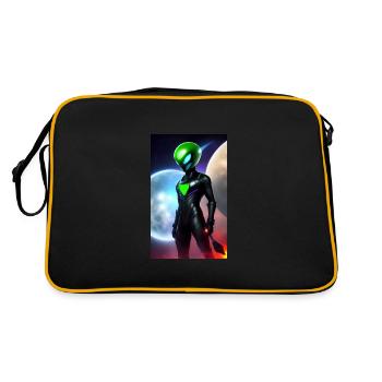 Extraterrestre | OVNI | Vaisseau spatial | PAU | étranger - Sac Retro - noir/or - Dos