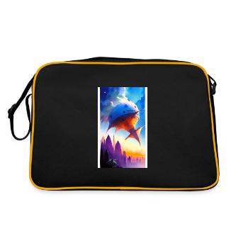 Extraterrestre | OVNI | Vaisseau spatial | PAU | étranger - Sac Retro - noir/or - Dos