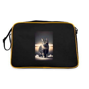 Cat | Pet | Cat Fan | cute | Kitten - Retro Bag - black/gold - Back