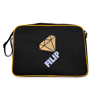 Edel Filip - Retro Tasche - Schwarz/Gold - Hinten