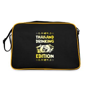 Thaïlande Drinking Dicton - Sac Retro - noir/or - Dos