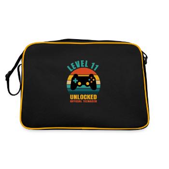 chemise d'anniversaire pour enfants gamer débloqué niveau 11 - Sac Retro - noir/or - Dos