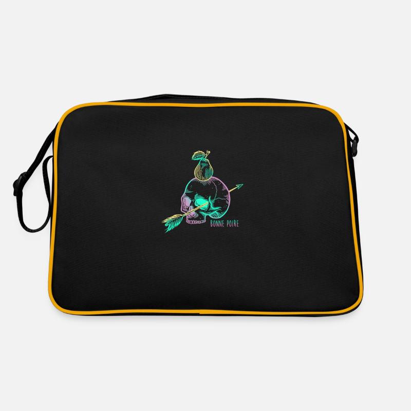 Skull pear mauve - Sac Retro - noir/or