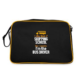 School Bus Driver School Bus - Retro Bag - black/gold - Back