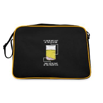 Fun Chemistry and Science Pun - Retro Bag - black/gold - Back