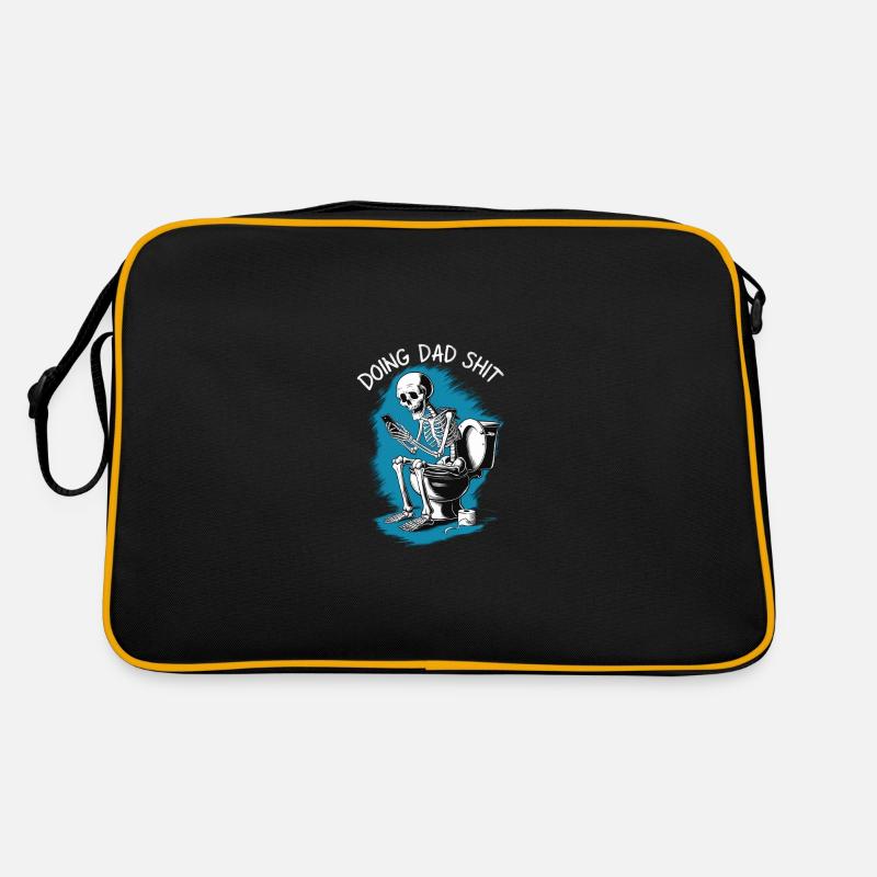 Doing Dad Shit Funny Skeleton Fathers Day Retro Bag