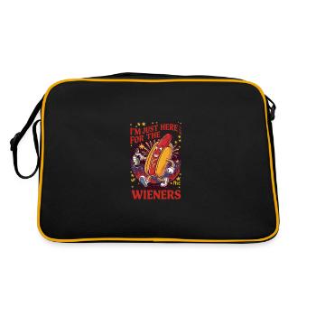 I'm Just Here For The Wieners 4th of July Hot Dog - Retro Bag - black/gold - Back