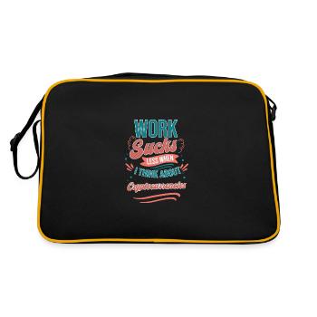Work Sucks Less When I Think About - Retro Bag - black/gold - Back