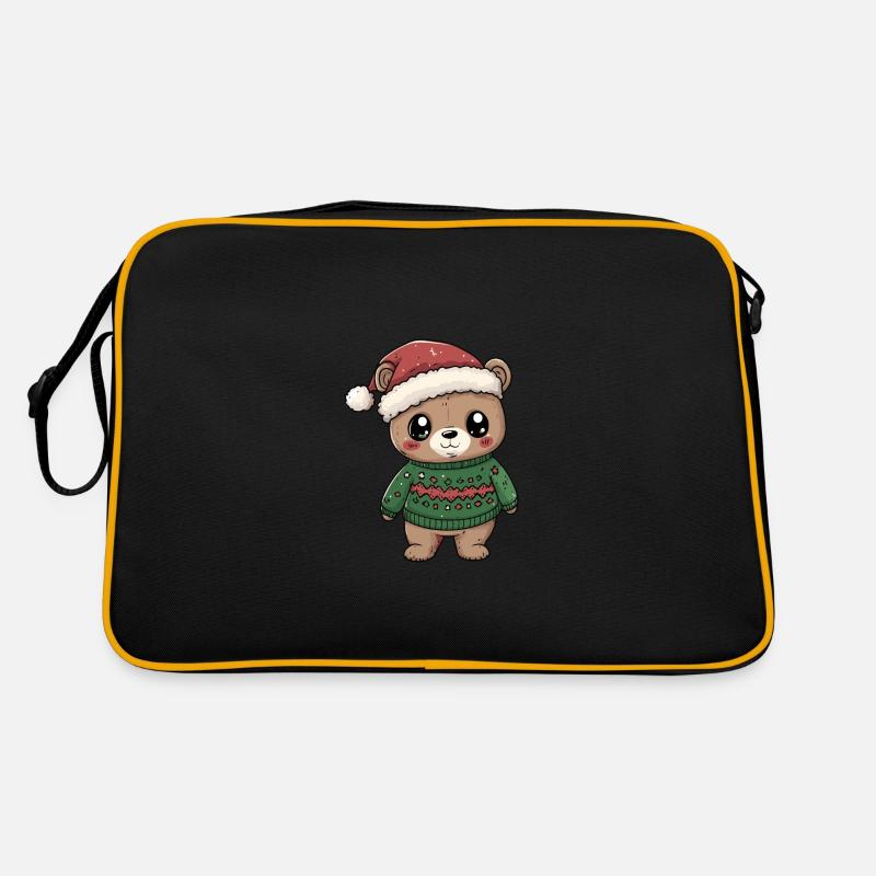 Bear Christmas Comic Retro Bag