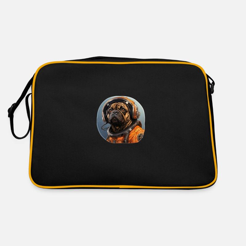 Mops Austronaut Retro Tasche