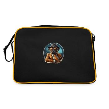 Couleurs vintage Carlin et lunettes de soleil smoking - Sac Retro - noir/or - Dos