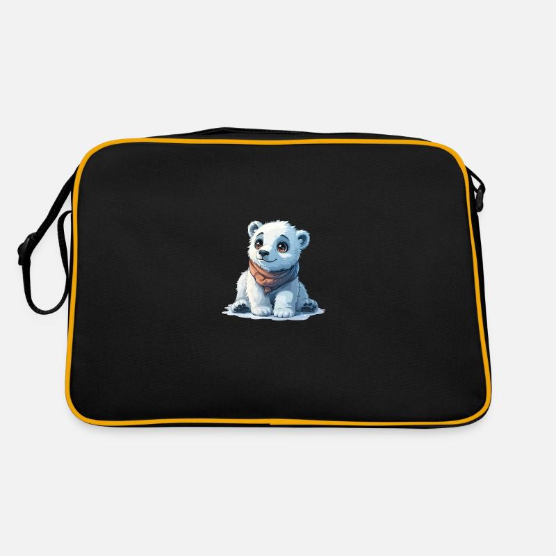 Niedliches kleines Eisbären Baby Retro Tasche