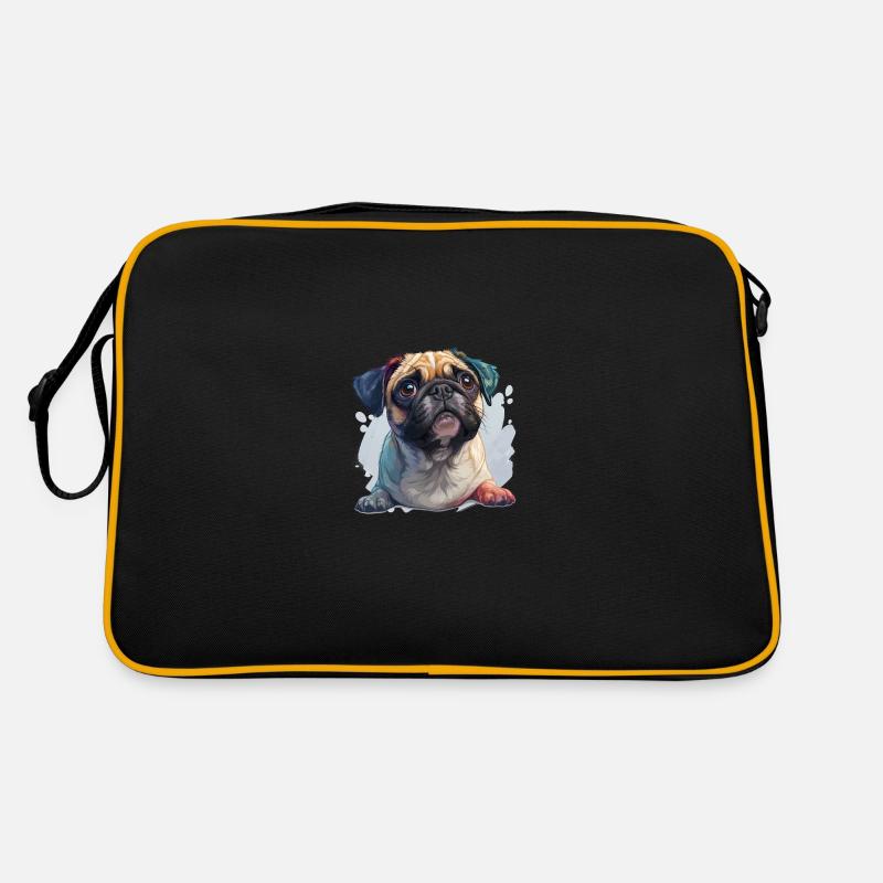 Mignon petit carlin Sac Retro