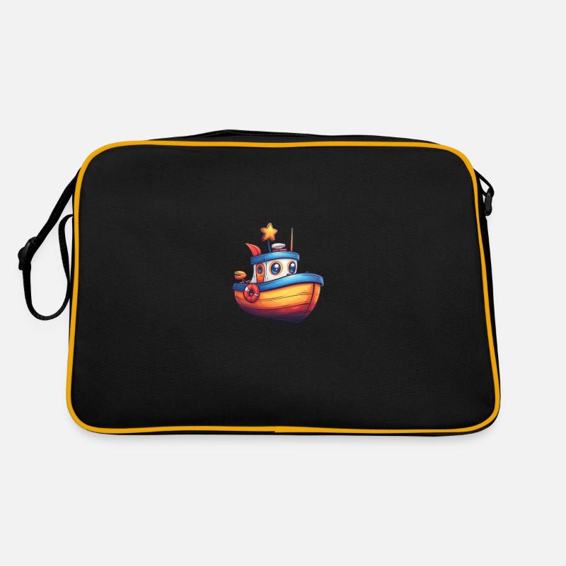 Fischerboot Retro Tasche