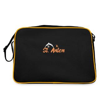 St anton - Retro Tasche - Schwarz/Gold - Hinten