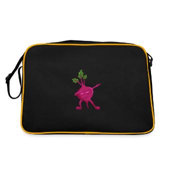 Dabbing beetroot - Retro Bag - black/gold - Back