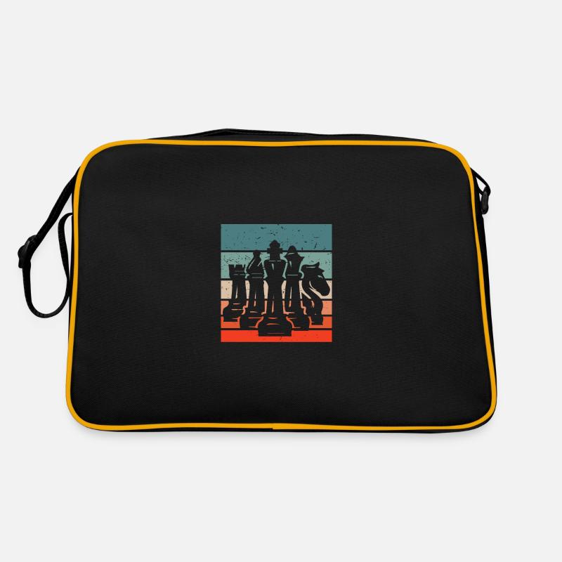 Pièces d'échecs vintage rétro colorées Sac Retro