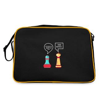 Pièces d'échecs drôles - Sac Retro - noir/or - Dos
