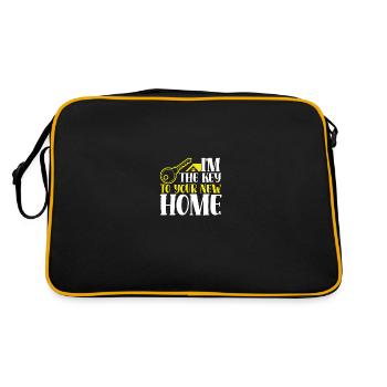 Je suis la clé de votre nouvelle maison - Sac Retro - noir/or - Dos