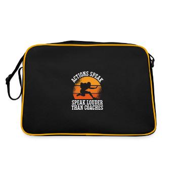 Sprechen Sie Lauter Retro Als Trainer - Retro Tasche - Schwarz/Gold - Hinten