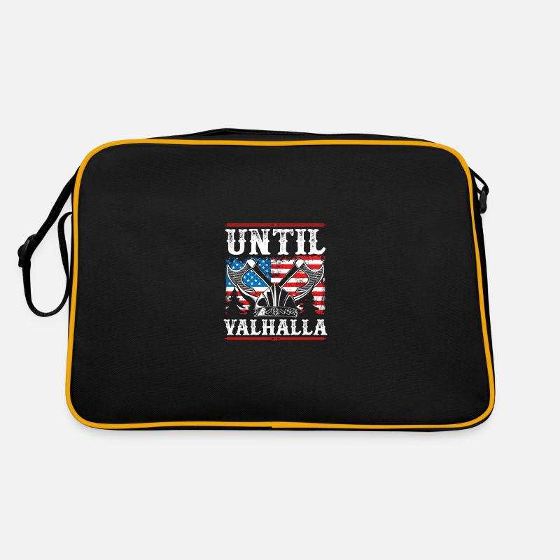 Vers le drapeau de Valhalla Usa Sac Retro