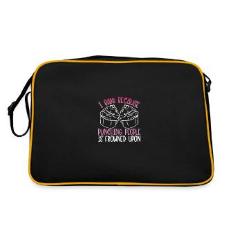 Beating People Is Frowned upon - Retro Bag - black/gold - Back
