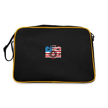 Camera Usa-flagge - Retro Bag - black/gold - Back