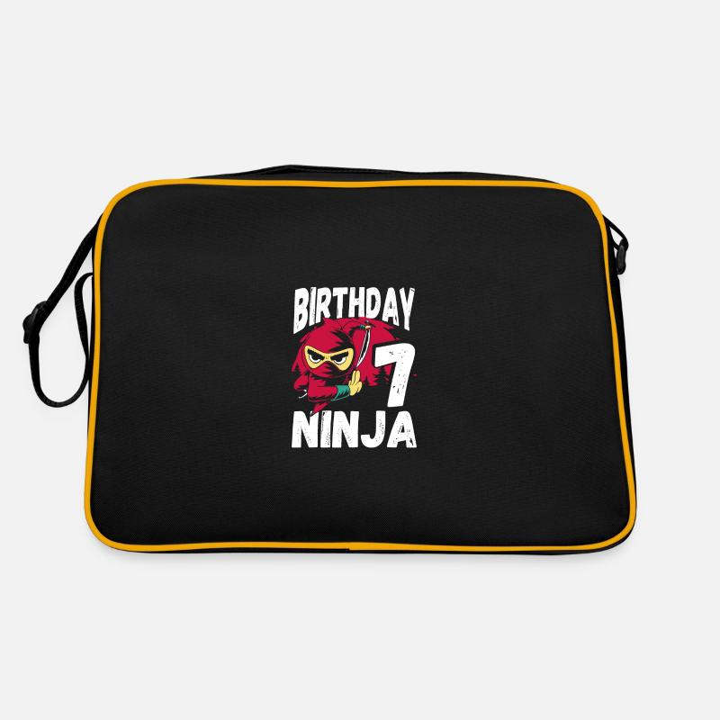 Cooler Ninja Zum 7. Geburtstag Retro Tasche