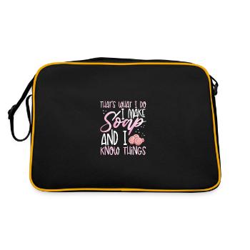 Je fais du savon et je sais des choses - Sac Retro - noir/or - Dos