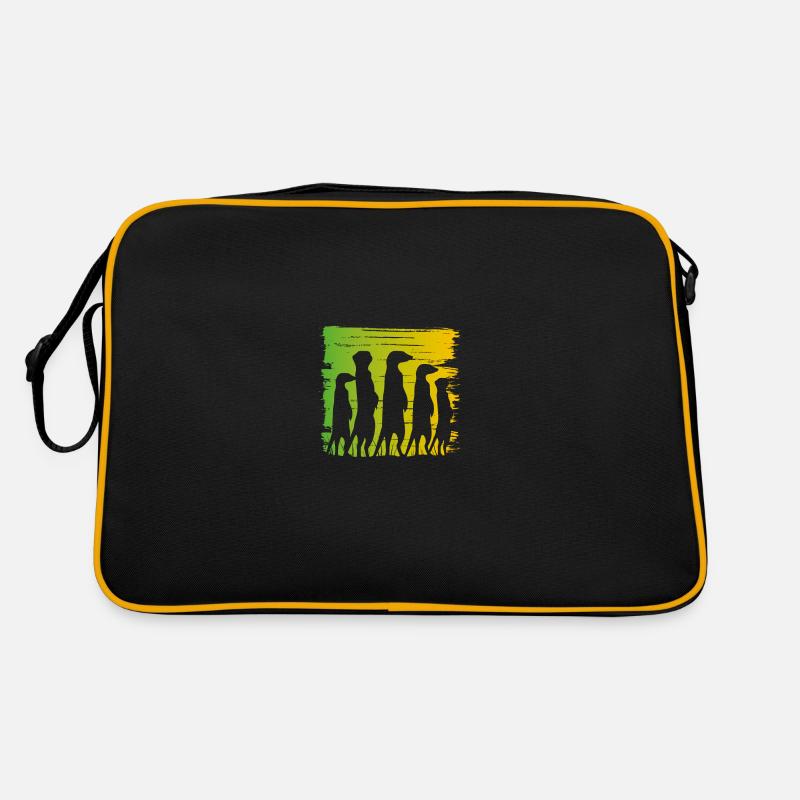 Grüne Erdmännchen Retro Tasche