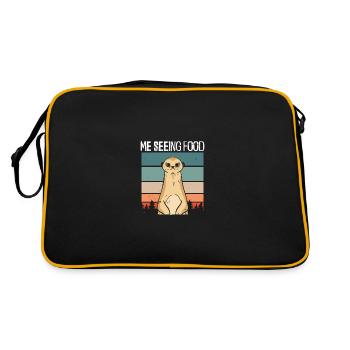 Meerkat voit la nourriture rétro - Sac Retro - noir/or - Dos