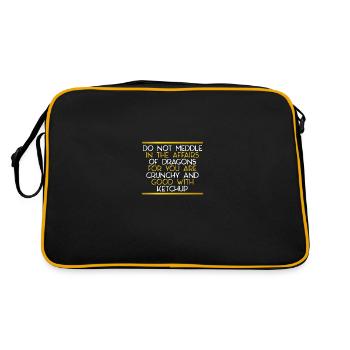 You're Crispy for Dragons - Retro Bag - black/gold - Back
