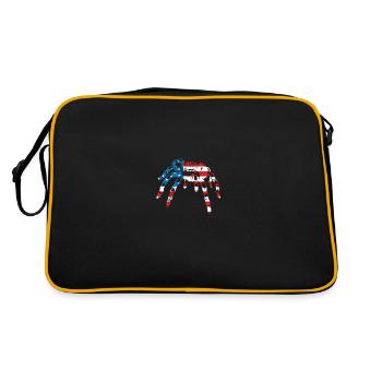 Tarentule Usa Amérique - Sac Retro - noir/or - Dos