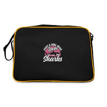 Une fille qui aime les requins - Sac Retro - noir/or - Dos