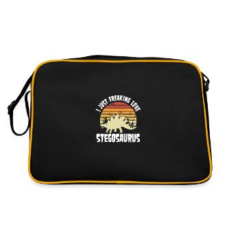 J’adore Stegosaurus - Sac Retro - noir/or - Dos