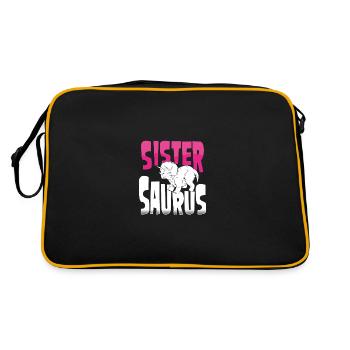 Sœur Triceratops - Sac Retro - noir/or - Dos