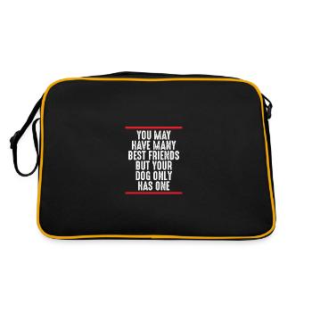 Votre chien a un meilleur ami - Sac Retro - noir/or - Dos