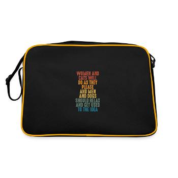 Femmes et chats - Sac Retro - noir/or - Dos