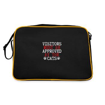 Visitors must be approved by the cats - Retro Bag - black/gold - Back