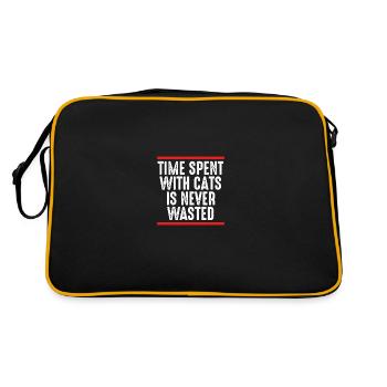 Le temps passé avec les chats n’est jamais - Sac Retro - noir/or - Dos