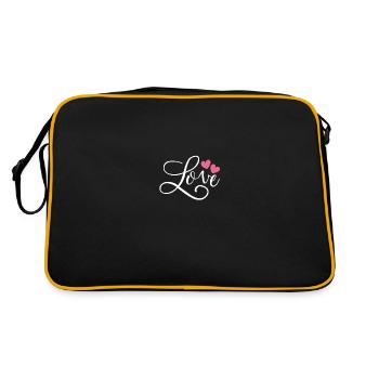 L’amour du cœur le jour de la Saint-Valentin - Sac Retro - noir/or - Dos